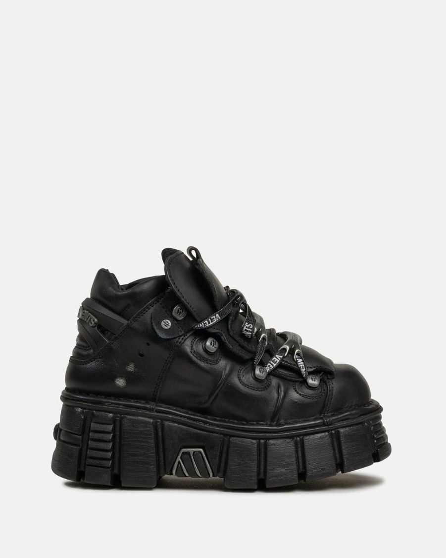 Footwear * | Vetements New Rock Platform Sneakers In Black