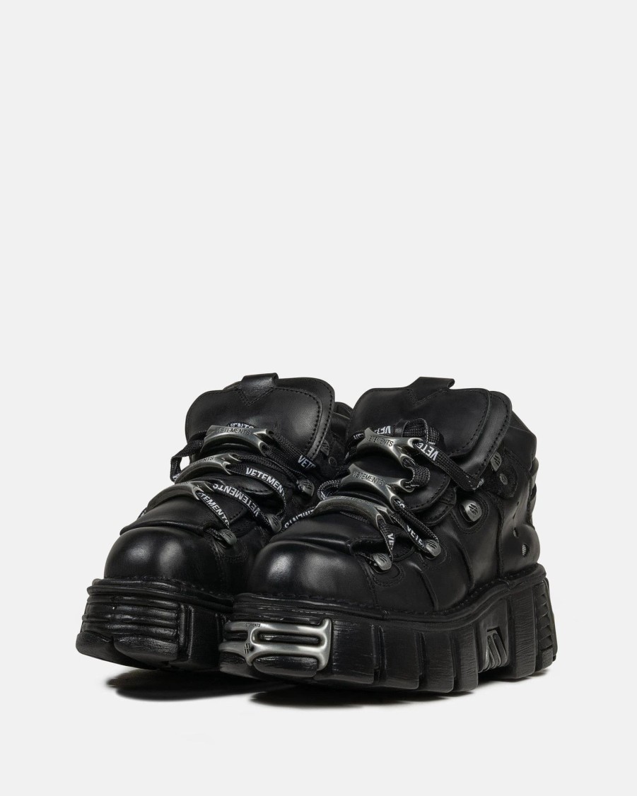 Footwear * | Vetements New Rock Platform Sneakers In Black