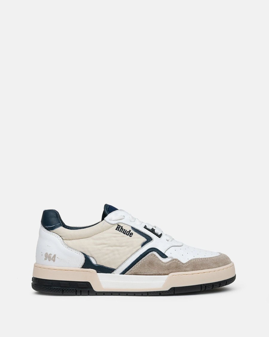 Footwear * | Rhude Racing Sneakers In White/Navy