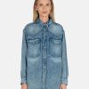 Tops * | Isabel Marant Etoile Taniami Button Down Shirt In Light Blue