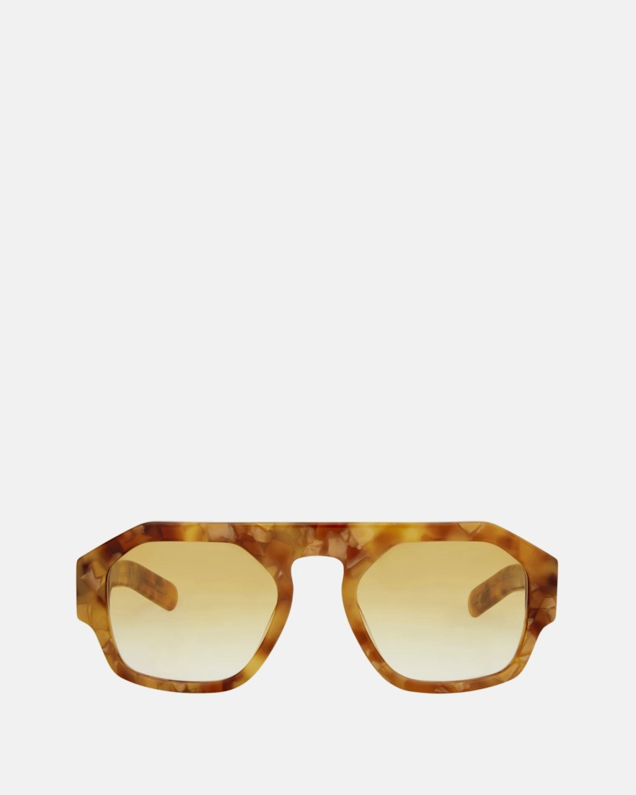 Accessories * | Flatlist Eyewear Lefty In Fancy Amber Tortoise/ Amber Gradient Lens