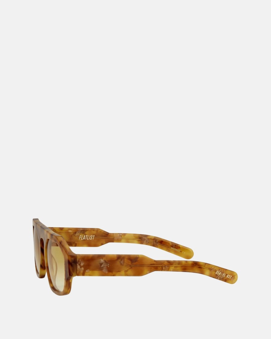 Accessories * | Flatlist Eyewear Lefty In Fancy Amber Tortoise/ Amber Gradient Lens