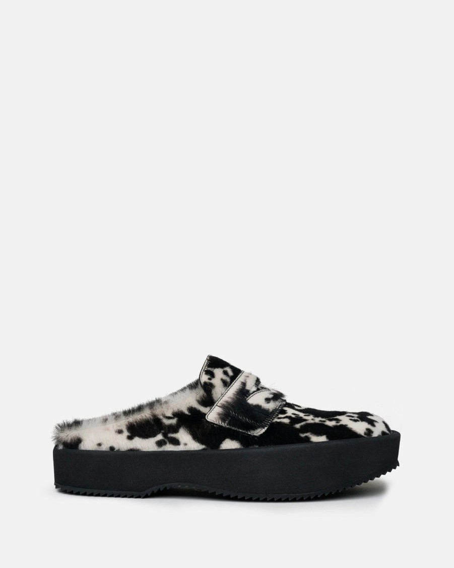 Footwear * | Dries Van Noten Platform Slip On Loafers In Black/White