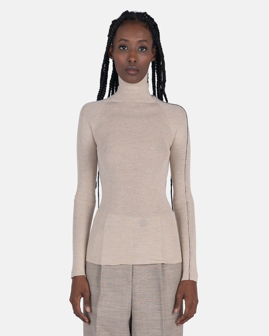 Tops * | Peter Do Turtle Neck Sweater In Canvas/Ash