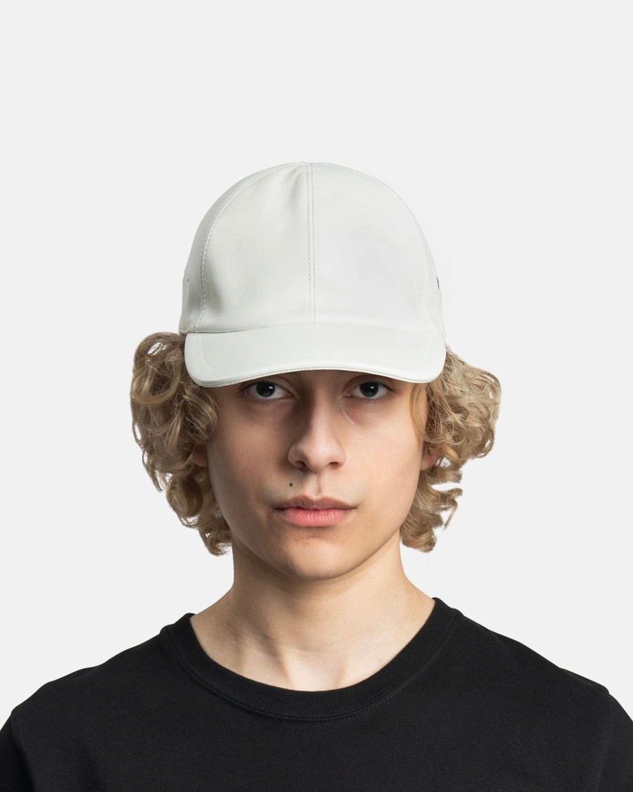 Accessories * | 1017 Alyx 9Sm Leather Baseball Cap In White