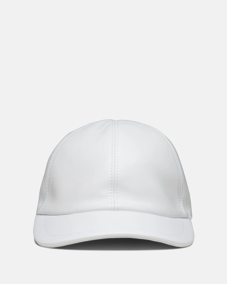 Accessories * | 1017 Alyx 9Sm Leather Baseball Cap In White