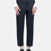 Pants * | Homme Plisse Issey Miyake Basics Pleated Trousers In Navy