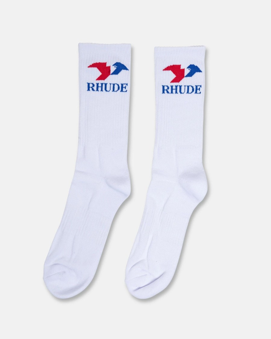 Accessories * | Rhude Eagle Sock In Red/White/Blue