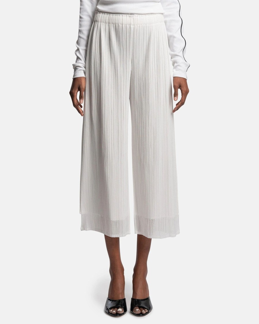 Pants * | Pleats Please Issey Miyake Prelude Pants In White