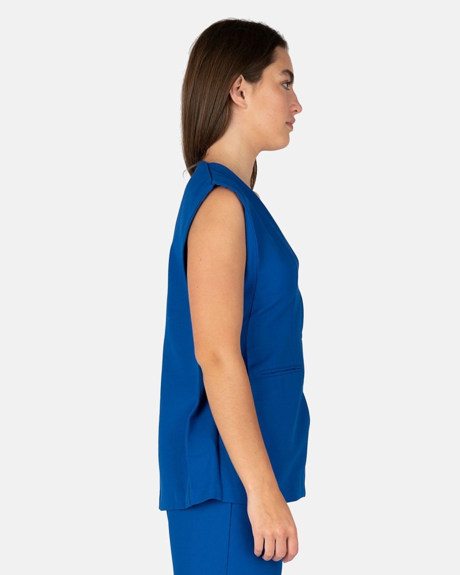 Tops * | Melody Ehsani Lover Boy Vest In Cobalt