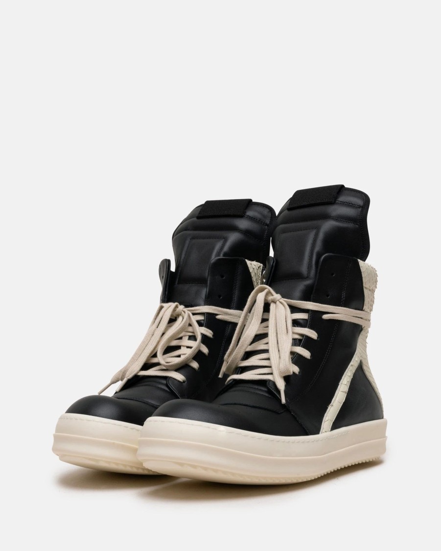 Footwear * | Rick Owens Geobasket In Black/Milk