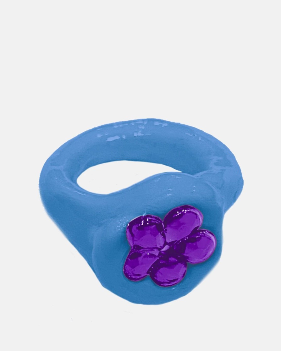 Accessories * | Blobb Lucky Charm Ring In Blue/Purple