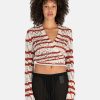 Tops * | Our Legacy Wrap Knit Top In Zig Zag Stripe