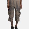 Pants * | Jiyongkim Sun-Bleached Draped Half Trousers In Grey