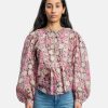 Tops * | Isabel Marant Etoile Gayle Floral Printed Top In Pink