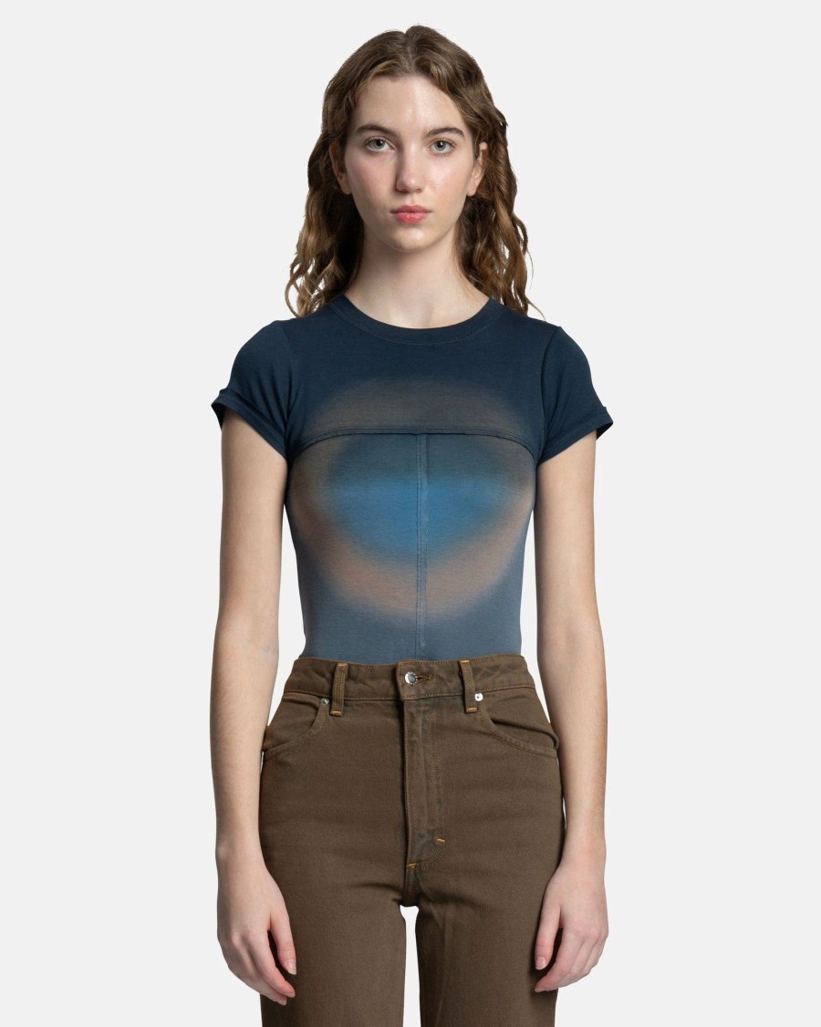 T-Shirts * | Eckhaus Latta Lapped Baby Tee In Glow