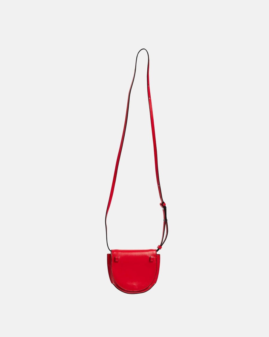 Accessories * | Ganni Banner Nano Saddle In Barbados Cherry