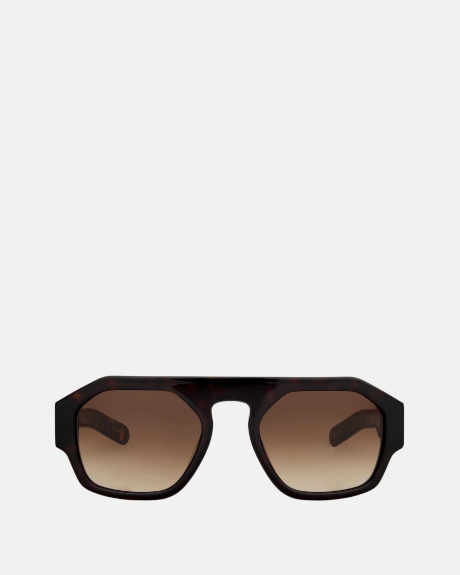 Accessories * | Flatlist Eyewear Lefty In Dark Tortoise/Brown Gradient Lens