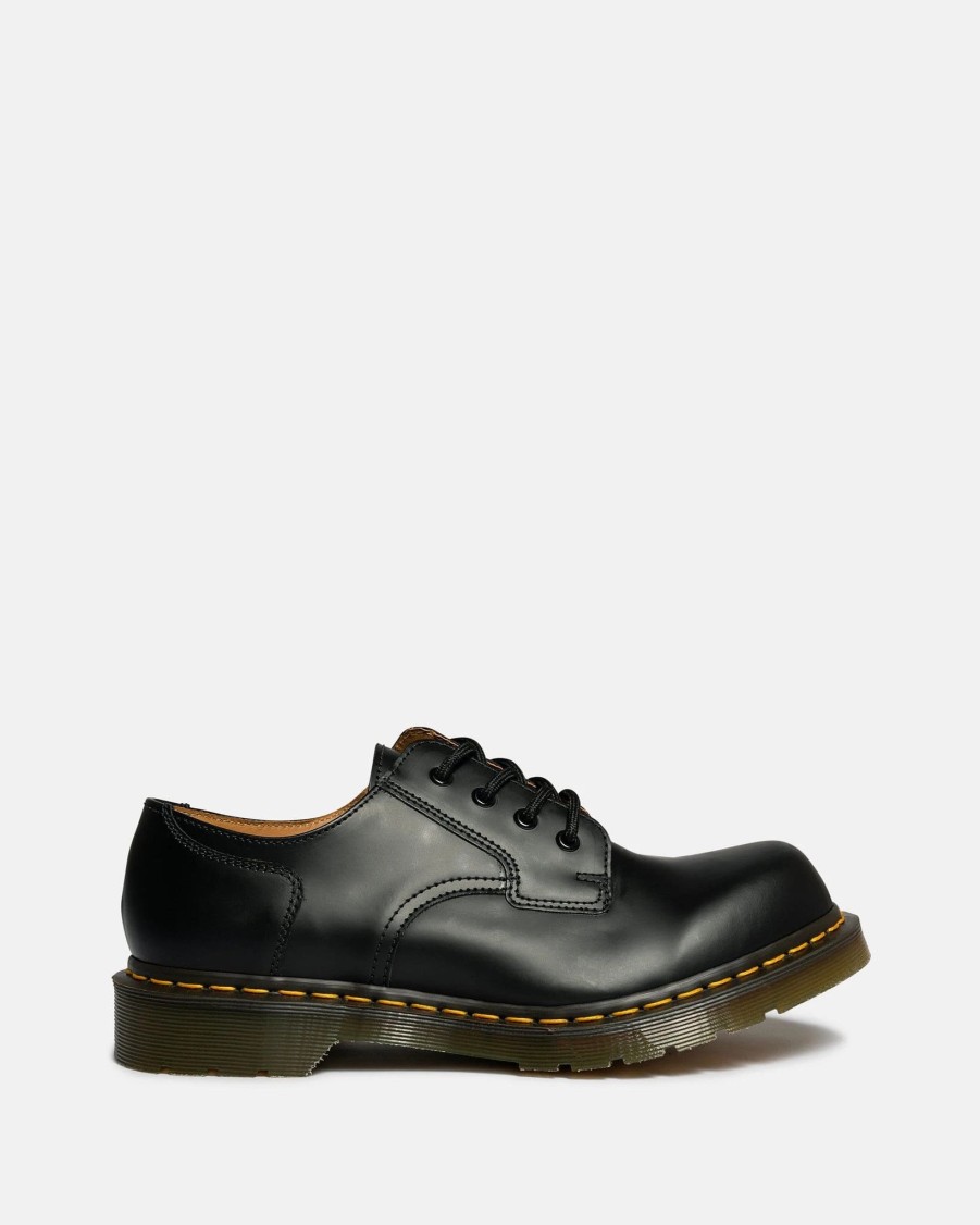 Footwear * | Comme Des Garcons Homme Deux Dr. Martens 9814 Smooth Leather Shoe In Black