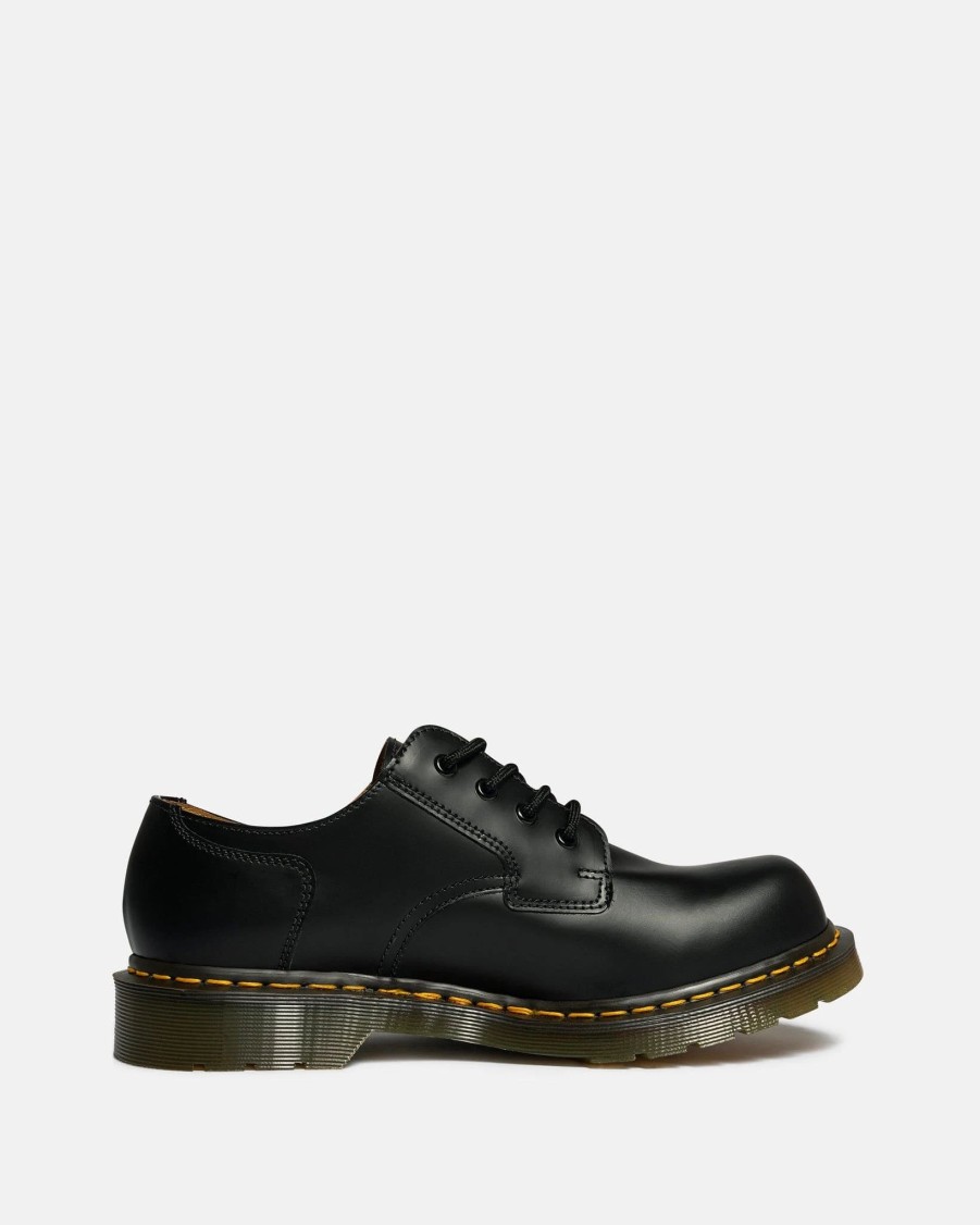 Footwear * | Comme Des Garcons Homme Deux Dr. Martens 9814 Smooth Leather Shoe In Black