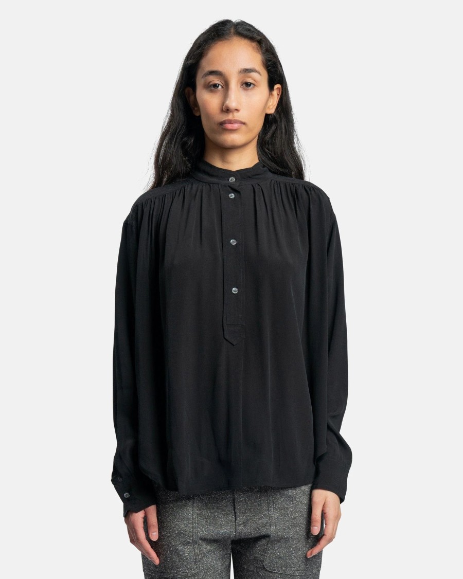 Tops * | Isabel Marant Etoile Berangere Monogram Top In Black