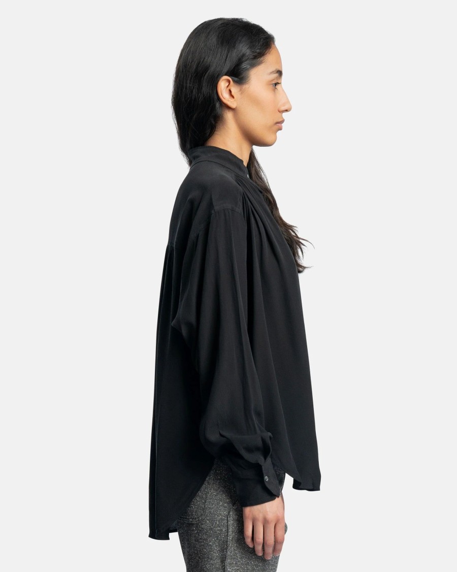 Tops * | Isabel Marant Etoile Berangere Monogram Top In Black