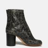 Footwear * | Maison Margiela Cracked Leather Tabi Boot In Beige