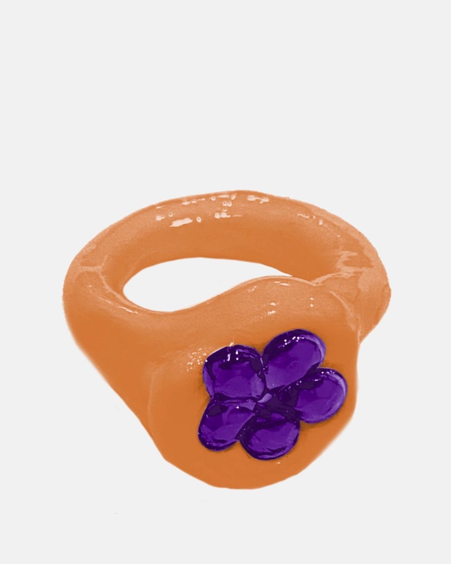 Accessories * | Blobb Lucky Charm Ring In Orange/Purple