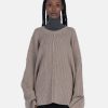 Tops * | Peter Do Crew Neck Cape Sweater In Sand