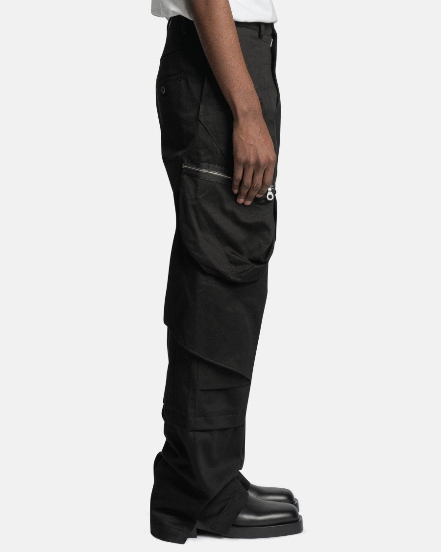 Pants * | Jiyongkim Multi Pocket Trousers In Black