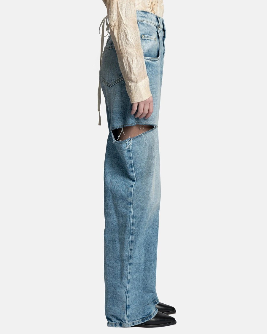 Pants * | Maison Margiela Cut-Out Jeans In Blue