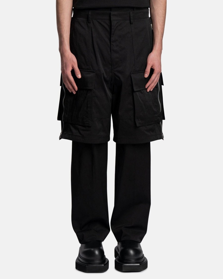 Pants * | Juun.J Double Layered Twill Nylon Pants In Black