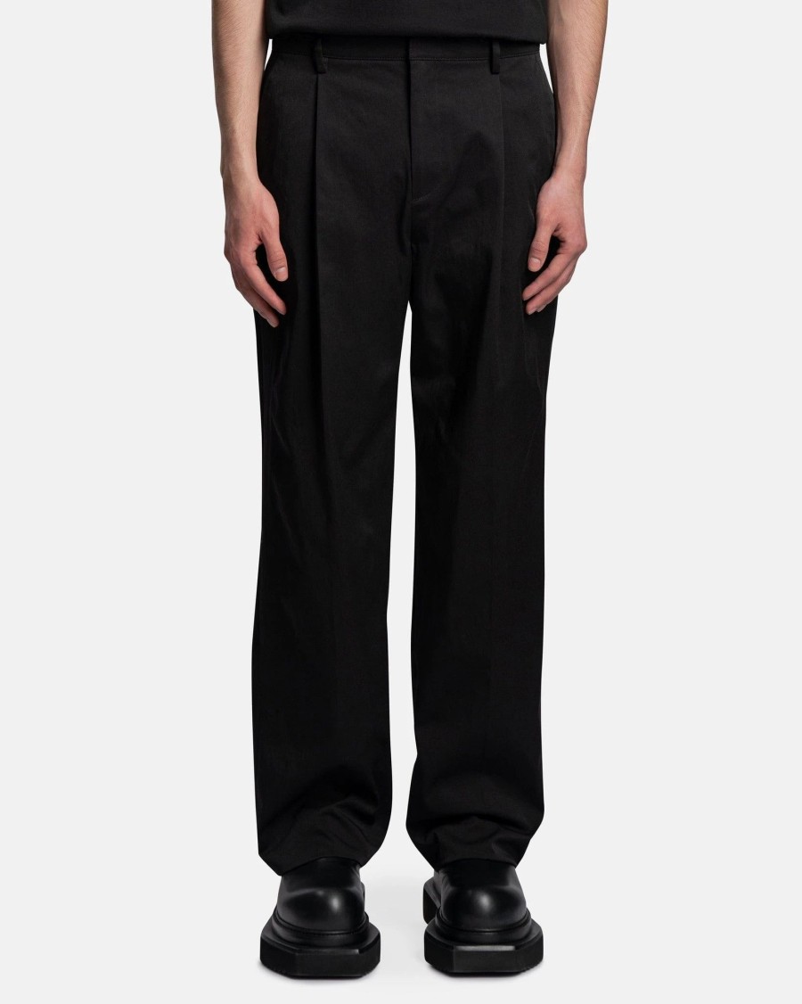 Pants * | Juun.J Double Layered Twill Nylon Pants In Black