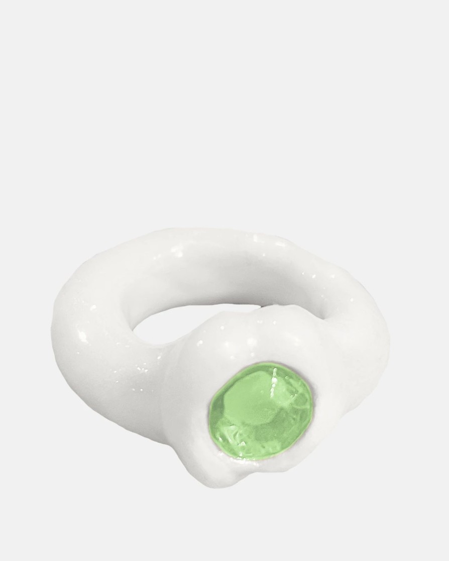 Accessories * | Og Blobb Ring In White/Green