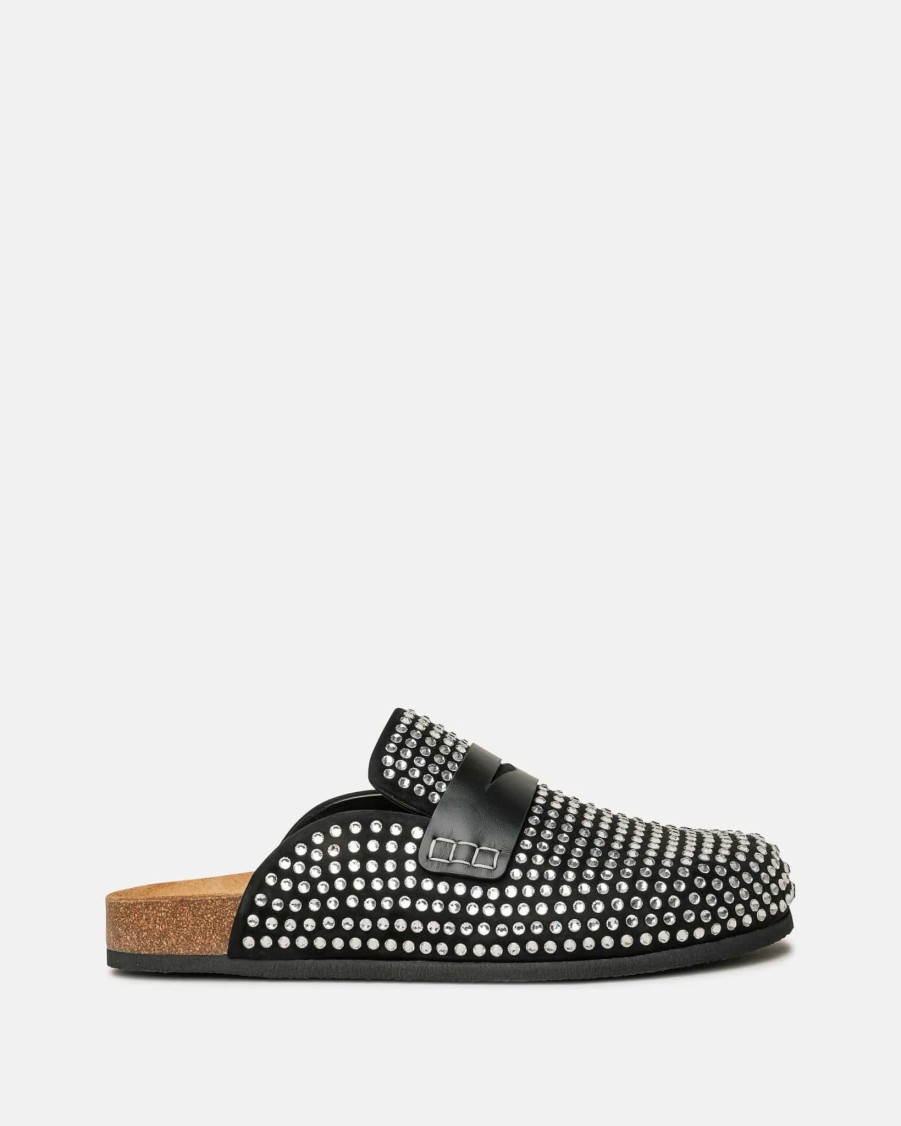 Footwear * | Jw Anderson Crystal Embellished Loafers In Black