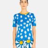 Tops * | Marni All Over Daisy Jacquard Top In Cobalt