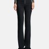 Pants * | Blumarine Slim Pants With Hooks In Black