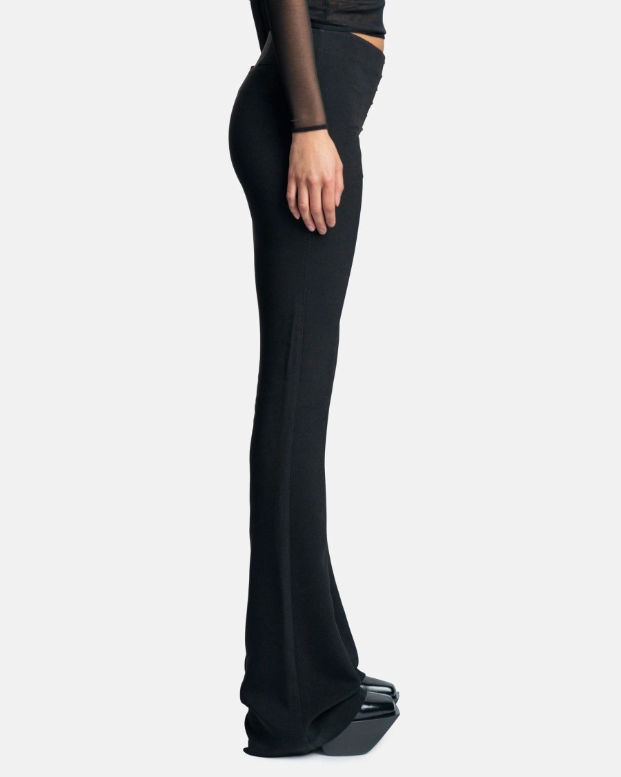 Pants * | Blumarine Slim Pants With Hooks In Black