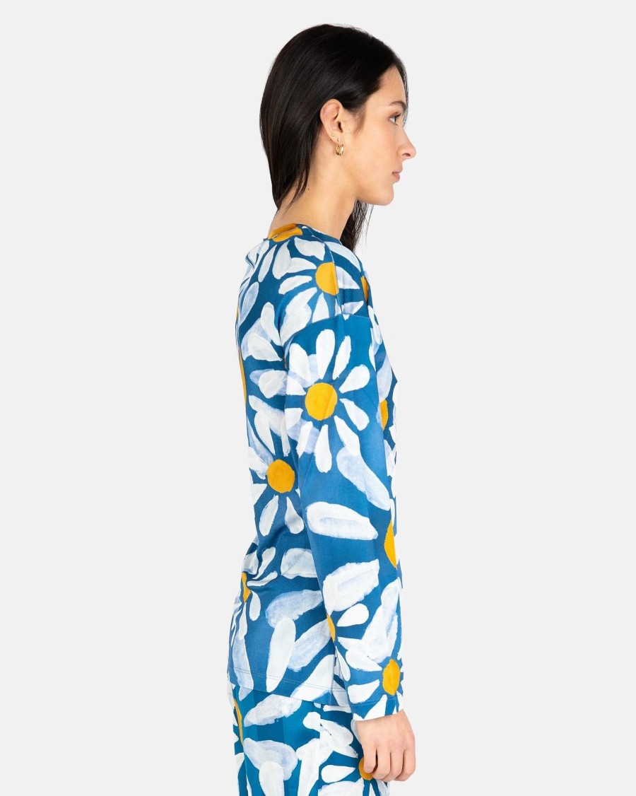 Tops * | Marni Euphoria Print Fluid Jersey In Royal