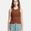 Tops * | Wales Bonner Dance Crochet Vest In Brown