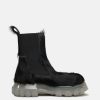 Footwear * | Rick Owens Long Hair Bozo Tractor Beatles In Black/Translucent