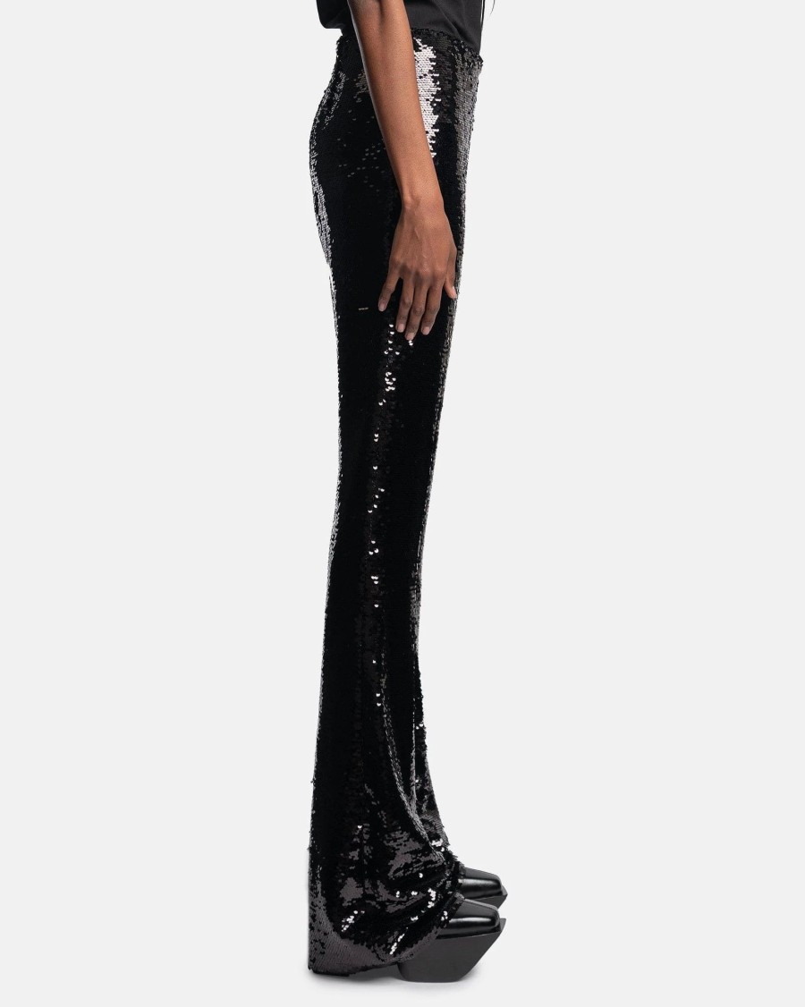 Pants * | Blumarine Knitted Leggings With Sequins In Black