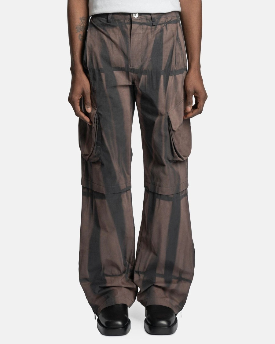 Pants * | Jiyongkim Sun-Bleached Straight Tuck Trousers In Grey