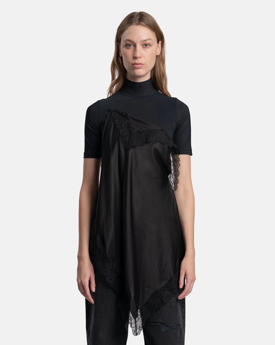 Tops * | Mm6 Maison Margiela Dress Knitted Top In Black