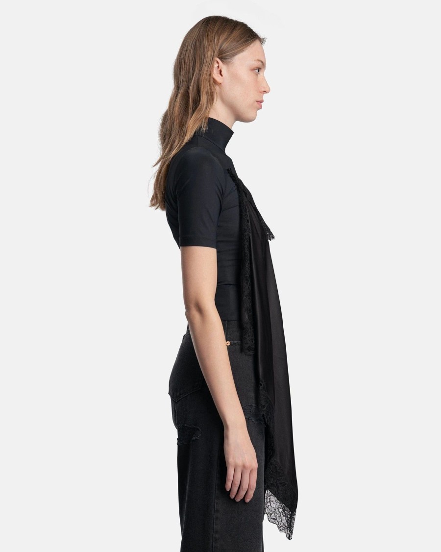 Tops * | Mm6 Maison Margiela Dress Knitted Top In Black