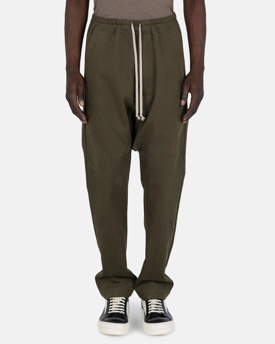 Pants * | Rick Owens Drawstring Long In Green