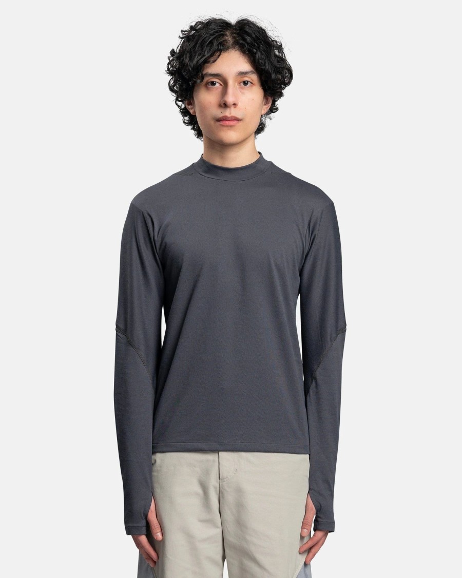 T-Shirts * | Post Archive Faction (P.A.F) 5.0 Long Sleeve Right T-Shirt In Charcoal