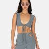 Tops * | Paloma Wool Sasha Reversible Top With Strings In Grey