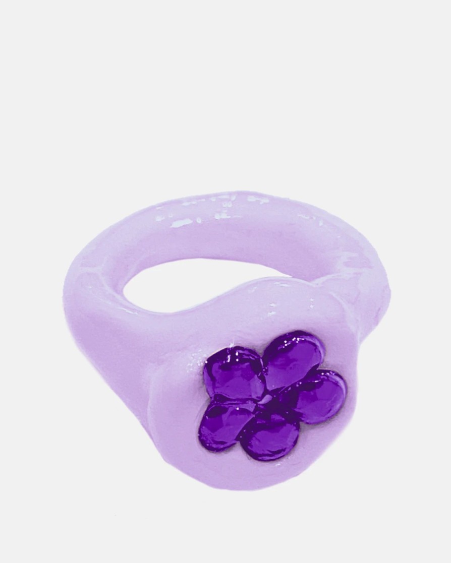 Accessories * | Blobb Lucky Charm Ring In Lilac Purple/Purple