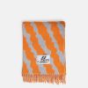 Accessories * | Marni Stripy Jacquard Brushed Scarf In Alkekengi